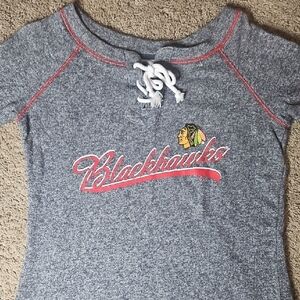 NHL Chicago Blackhawks Gray and Red Jersey